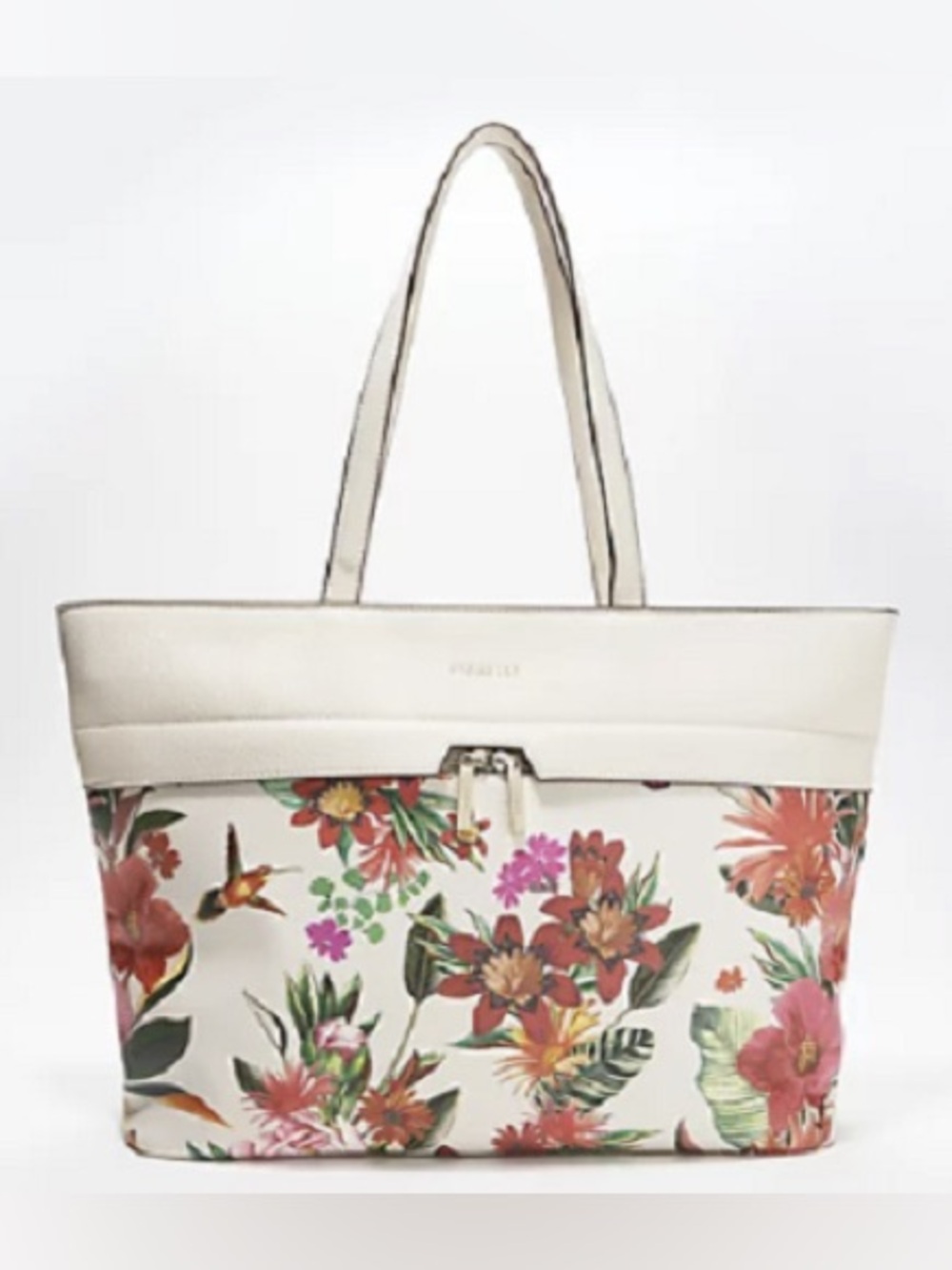 Fiorelli Benny Cream Floral Zip-Top Tote Bag